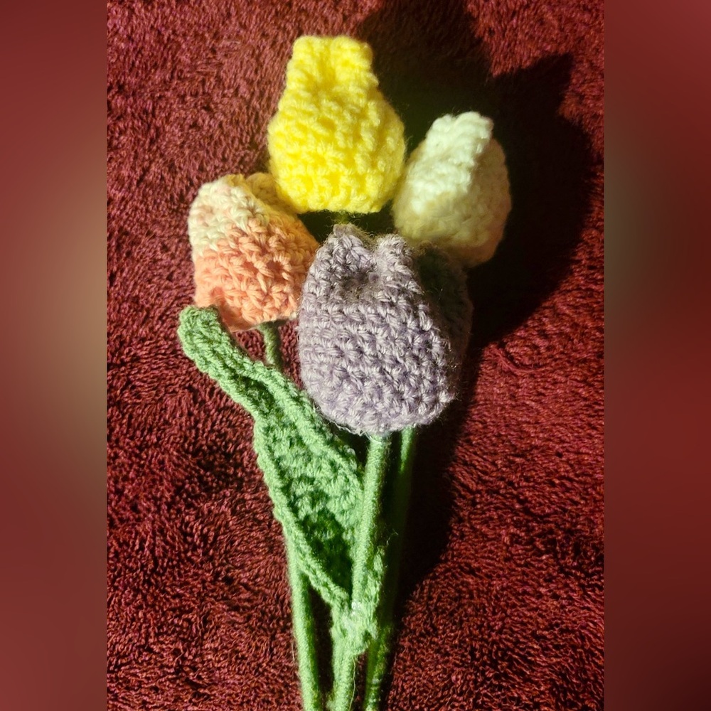 Handmade Crochet Tulip Bouquet